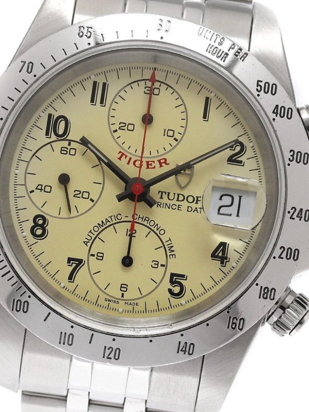 TUDOR Chrono time 79280 Chronograph beige Dial Automatic Men's Watch_949654